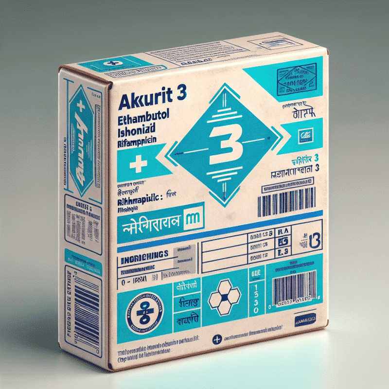 Akurit 3 (Ethambutol + Isoniazid + Rifampicin) - ẤN ĐỘ